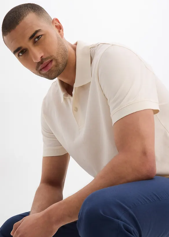 Polo en maille piqu&eacute;e 100% coton, bonprix