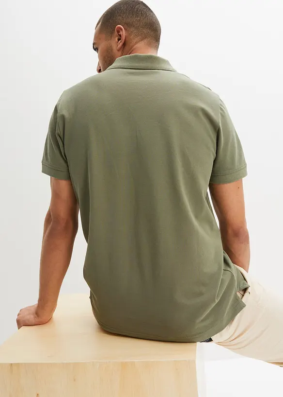 Polo en maille piqu&eacute;e 100% coton, bonprix