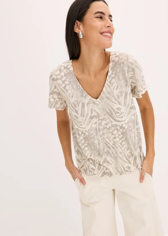 T-shirt &agrave; base &eacute;lastiqu&eacute;e, bonprix