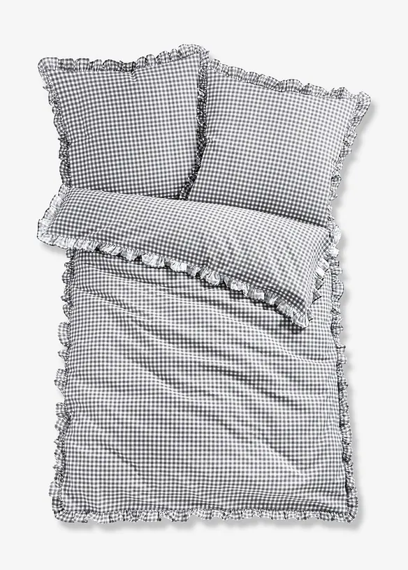 Parure de lit en linon avec volants, bonprix