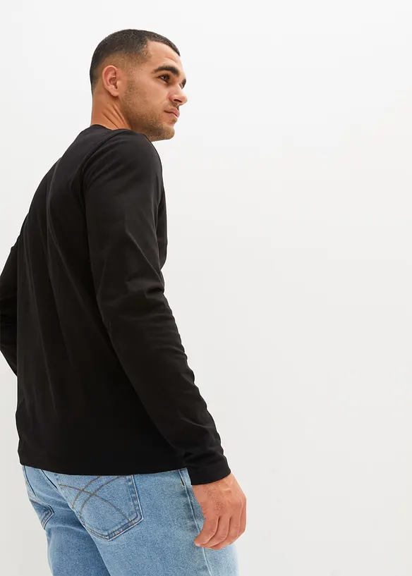 Lot de 2 T-shirts manches longues, bonprix