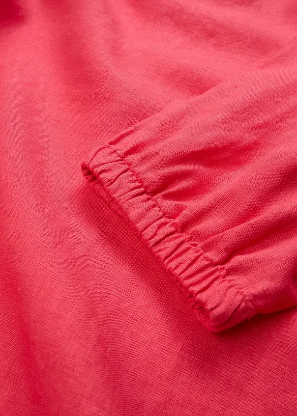 Robe 100&nbsp;% lin, manches 3/4, bonprix