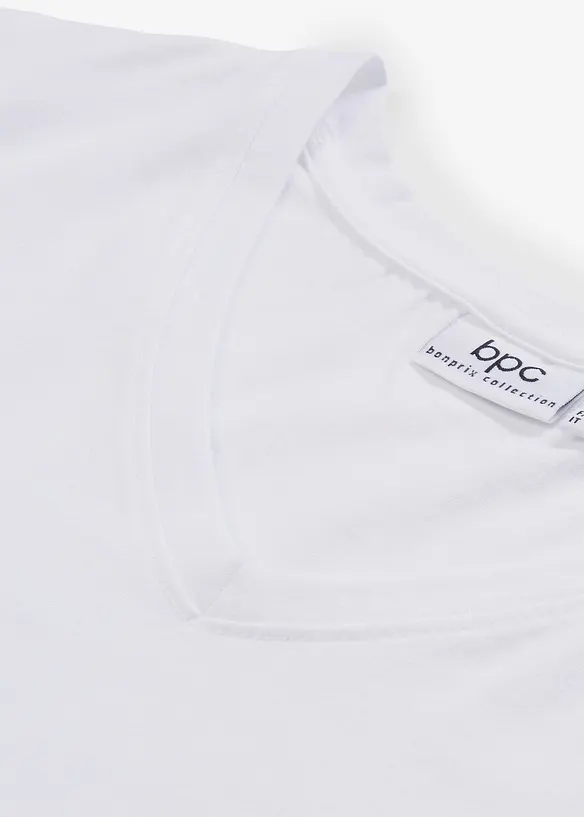 Lot de 2 T-shirts longs col V, bonprix