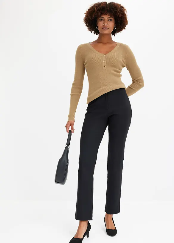 Pantalon en bengaline extensible, bonprix