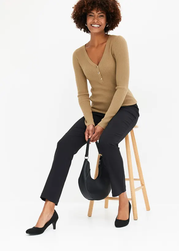 Pantalon en bengaline extensible, bonprix