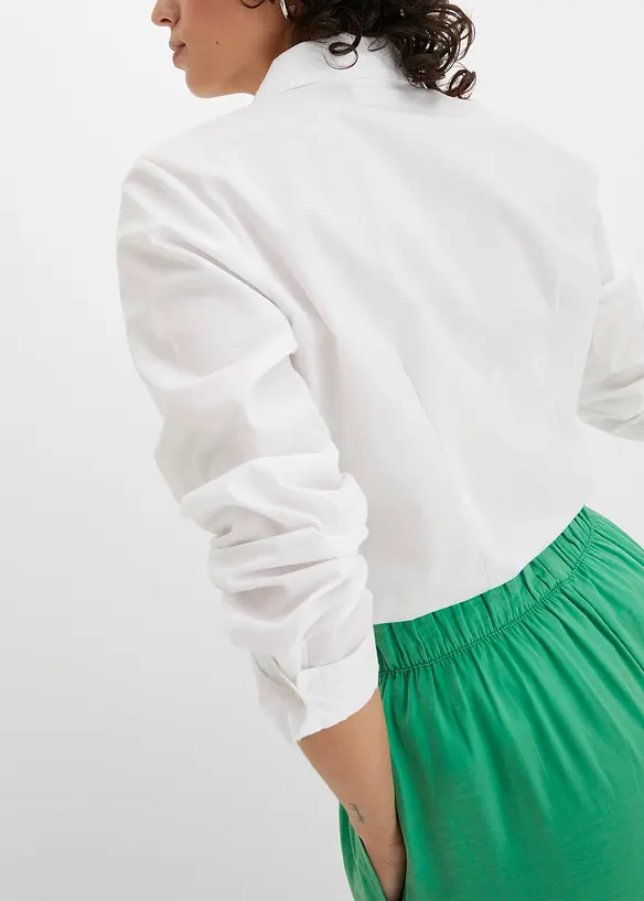 Pantalon palazzo l&eacute;ger et fluide, taille haute et confortable, long, bonprix