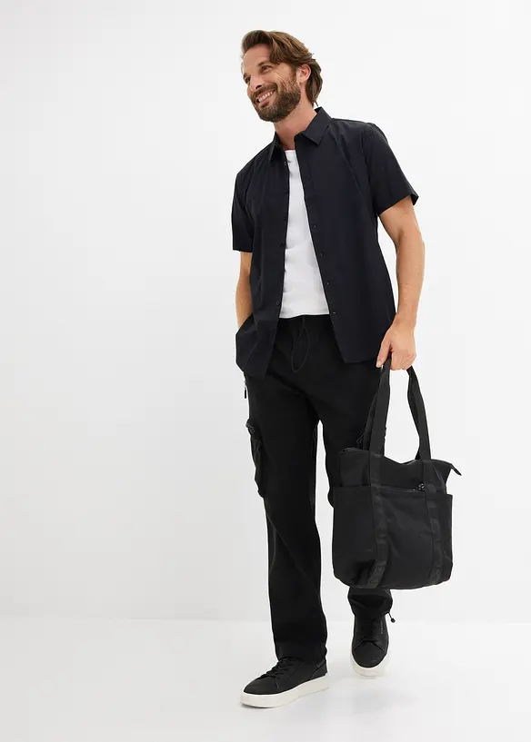 Pantalon droit tr&egrave;s extensible &agrave; poches cargo zipp&eacute;es, regular, bonprix