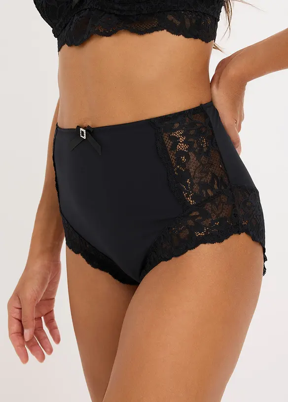 Slip taille haute avec dentelle, bonprix