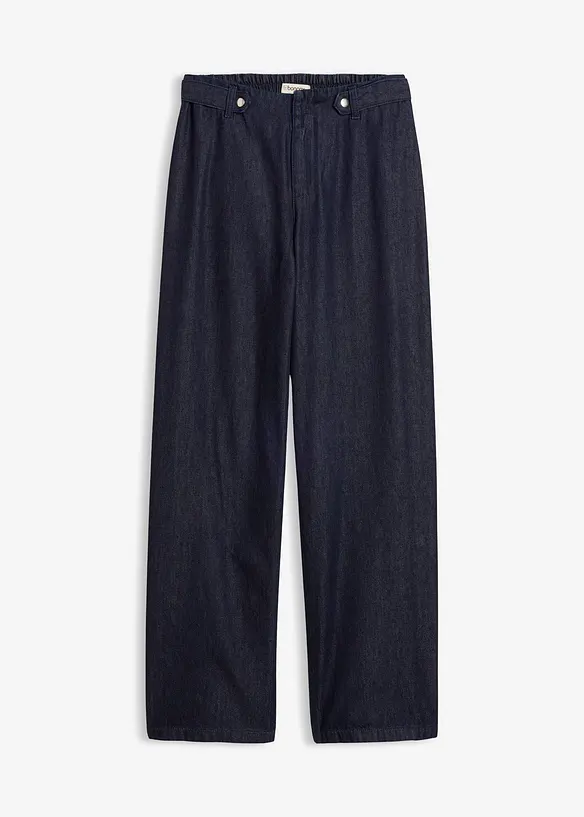 Jean droit et loose, taille haute, bonprix