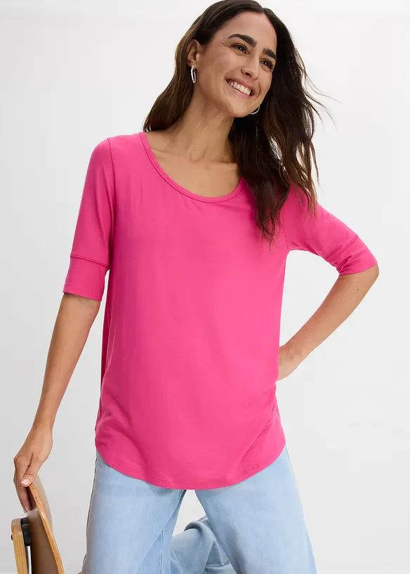 T-shirt doux en viscose extensible, bonprix
