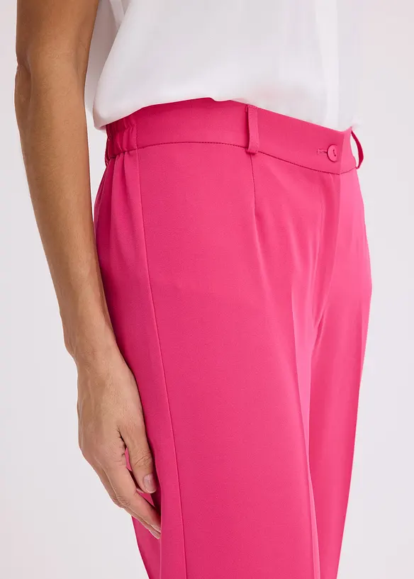 Pantalon large &agrave; pinces et taille &eacute;lastiqu&eacute;e, bonprix