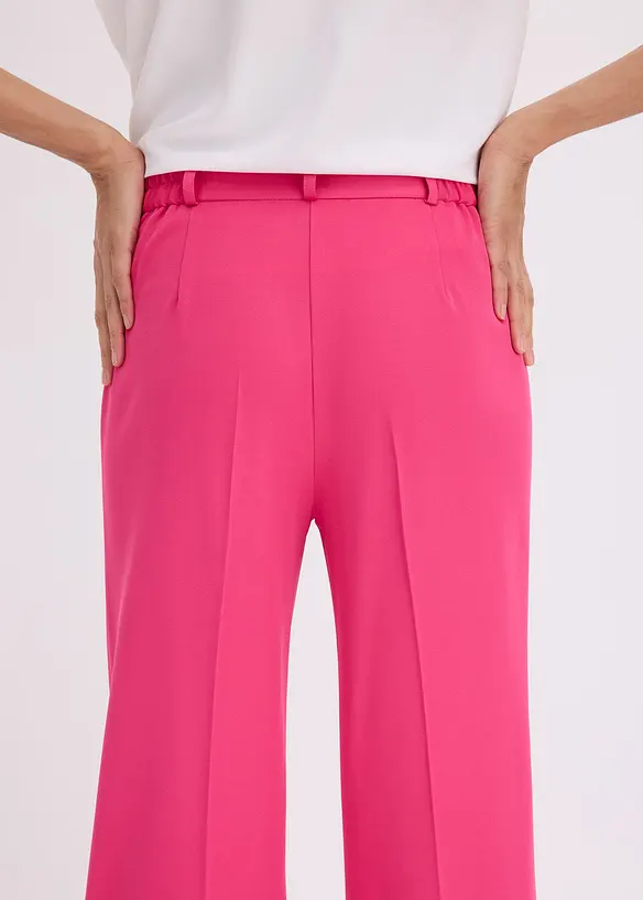 Pantalon large &agrave; pinces et taille &eacute;lastiqu&eacute;e, bonprix