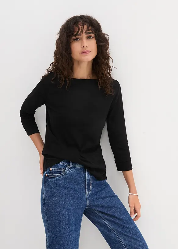 T-shirt manches longues 100% coton, bonprix