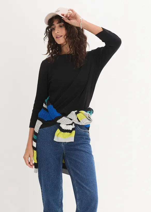 T-shirt manches longues 100% coton, bonprix