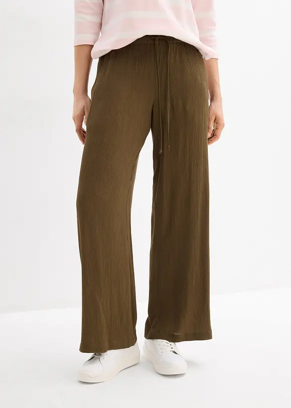 Pantalon palazzo 100% viscose, bonprix