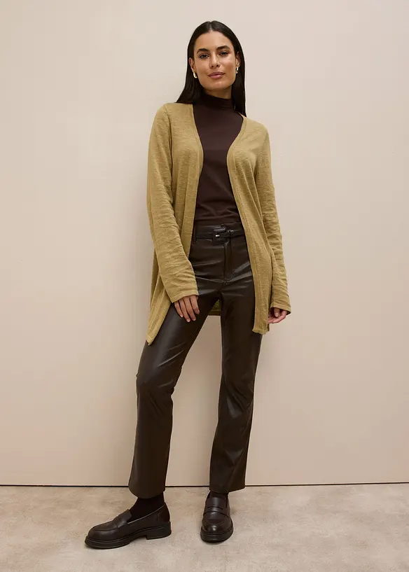 Gilet en maille 100% coton flamm&eacute;, bonprix