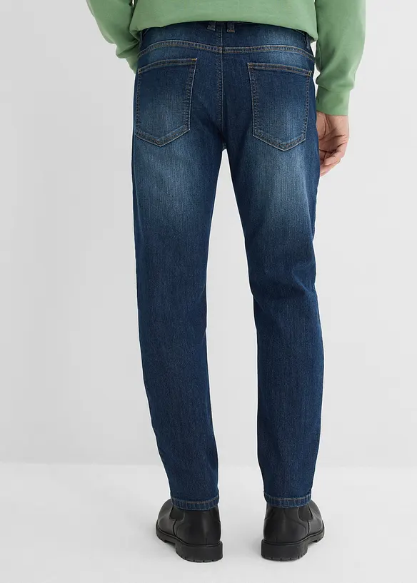 Lot de 2 jeans droits extensibles regular &agrave; taille &eacute;lastiqu&eacute;e, bonprix