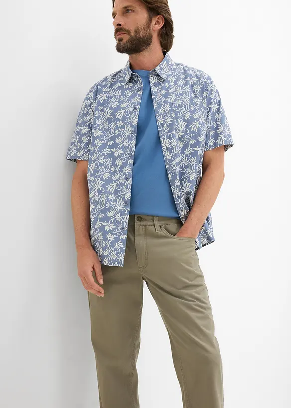 Pantalon regular en twill, droit, 100% coton, bonprix