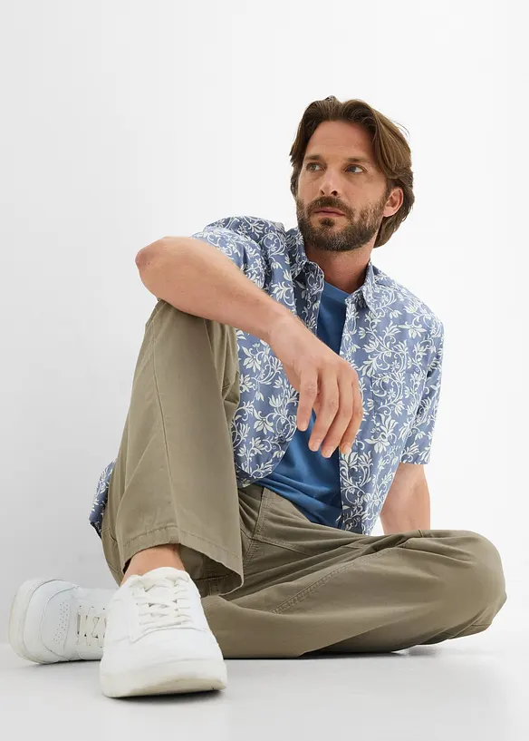 Pantalon regular en twill, droit, 100% coton, bonprix