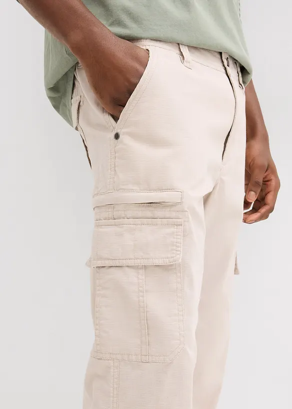 Bermuda long poches cargo regular 100% coton, bonprix