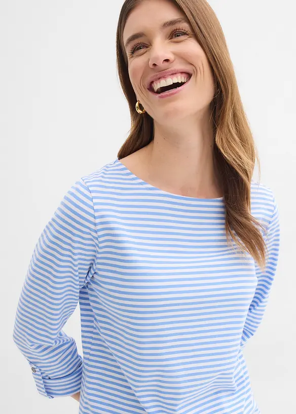 T-shirt manches longues 100% coton, bonprix