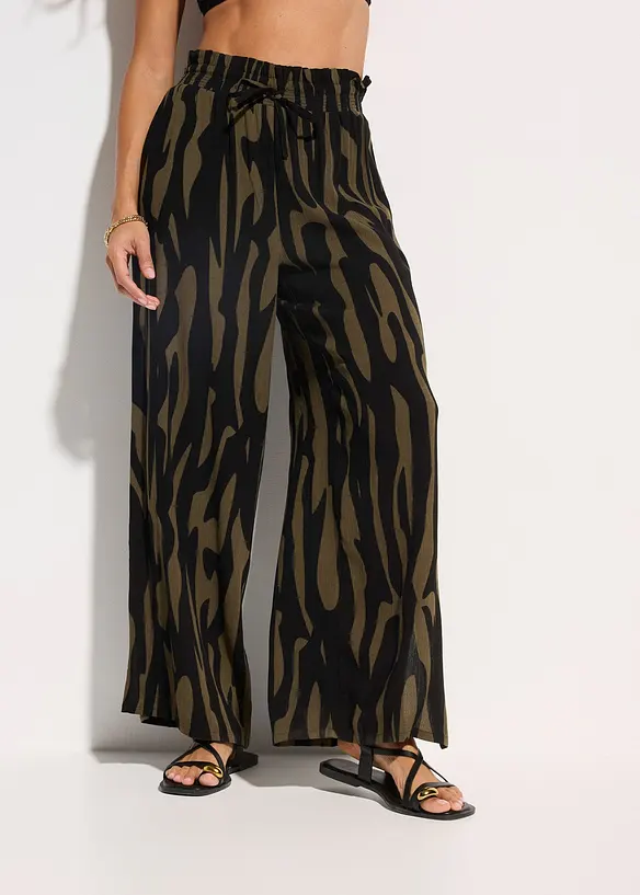 Pantalon de plage en viscose fluide, bonprix