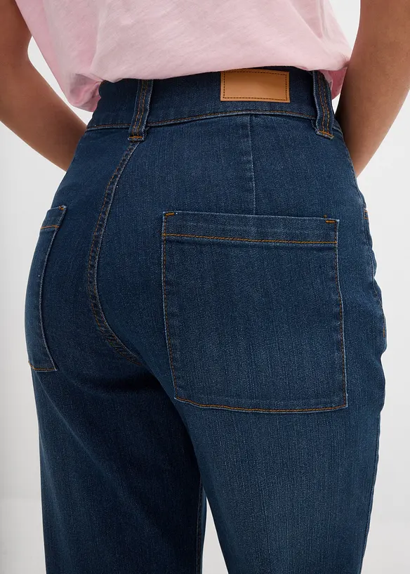 Jean droit taille haute, extensible, bonprix