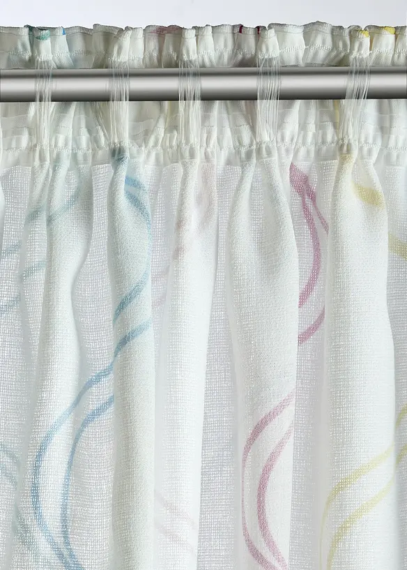 Rideau &agrave; imprim&eacute; ondulations (1&nbsp;pce), bonprix
