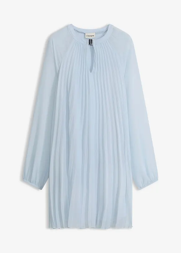 Robe courte pliss&eacute;e en mousseline, bonprix
