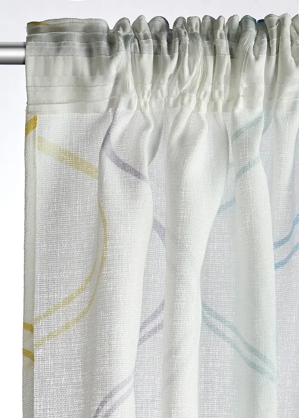 Rideau &agrave; imprim&eacute; ondulations (1&nbsp;pce), bonprix