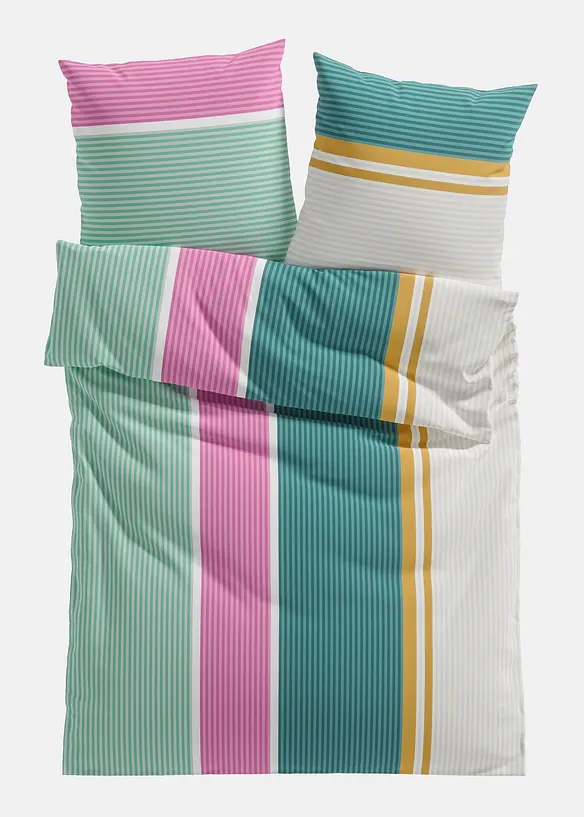 Parure de lit en coton m&eacute;lang&eacute;, bonprix