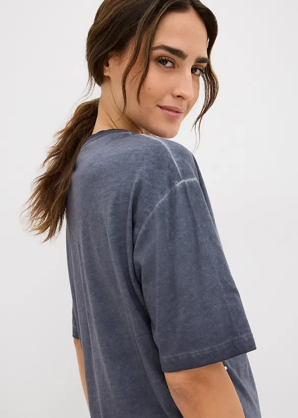 T-shirt 100% coton &agrave; strass, bonprix