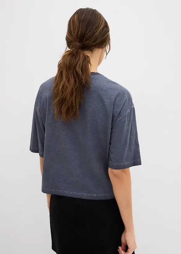 T-shirt 100% coton &agrave; strass, bonprix