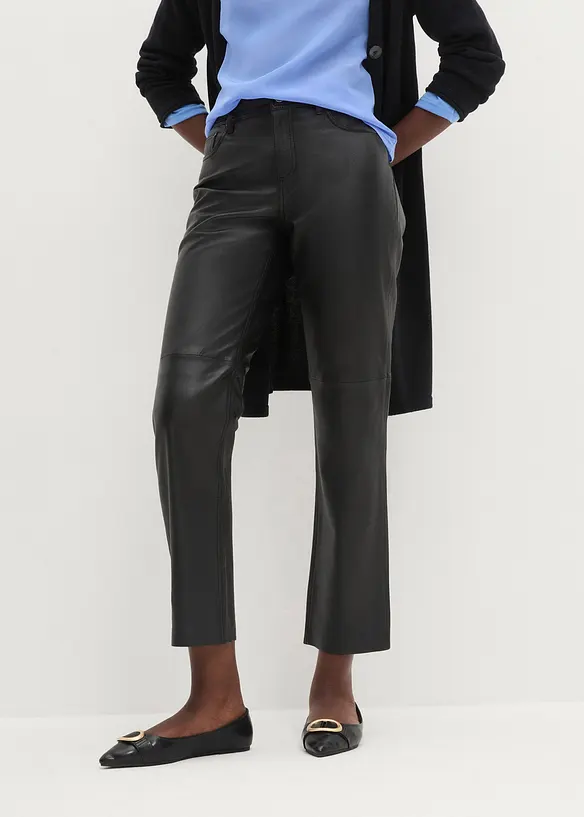 Pantalon en cuir d&rsquo;agneau nappa, bonprix