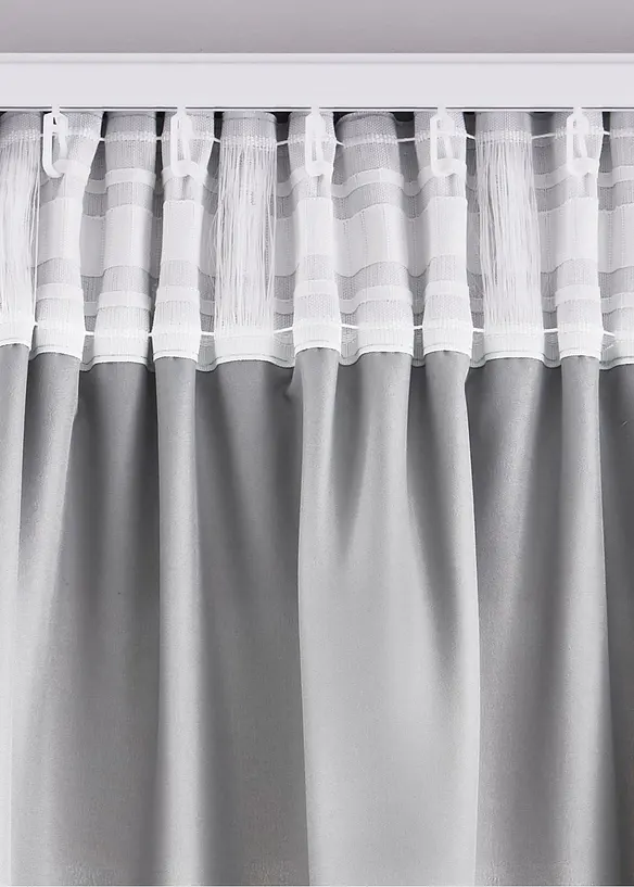 Lot de 2 rideaux en microfibre, bonprix