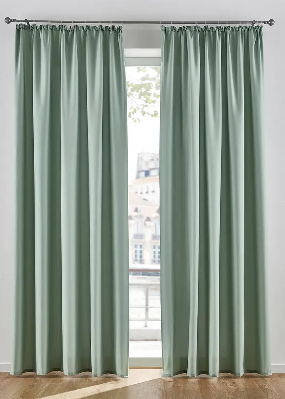 Lot de 2 rideaux en microfibre, bonprix