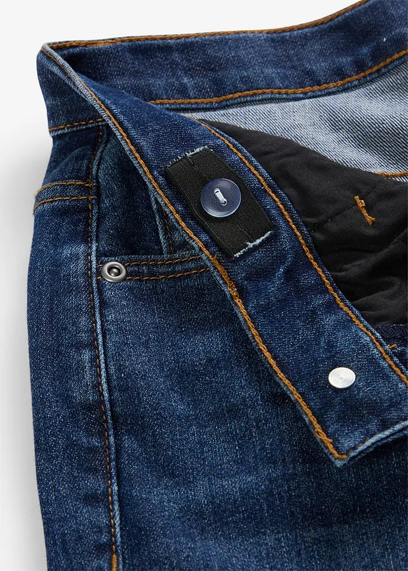 Jean droit et extensible, coupe loose, taille r&eacute;glable, bonprix