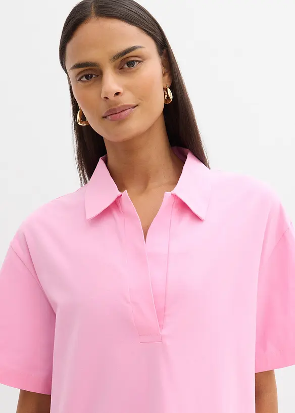 Robe-chemise en coton extensible, bonprix