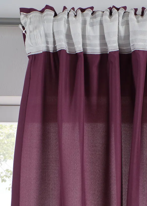 Lot de 2 rideaux en microfibre, bonprix