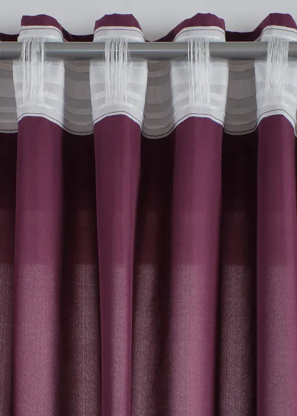 Lot de 2 rideaux en microfibre, bonprix