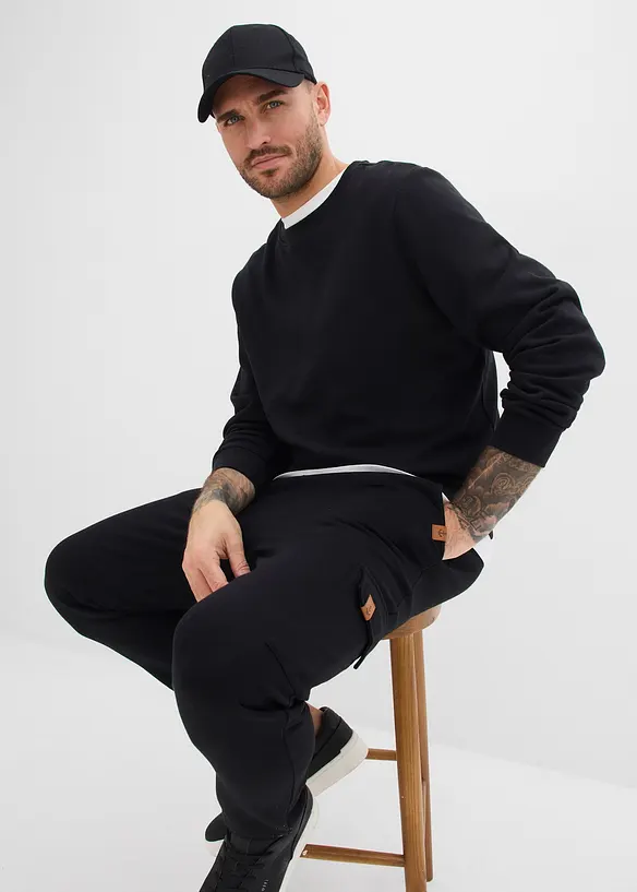 Pantalon de jogging cargo 100% coton, bonprix