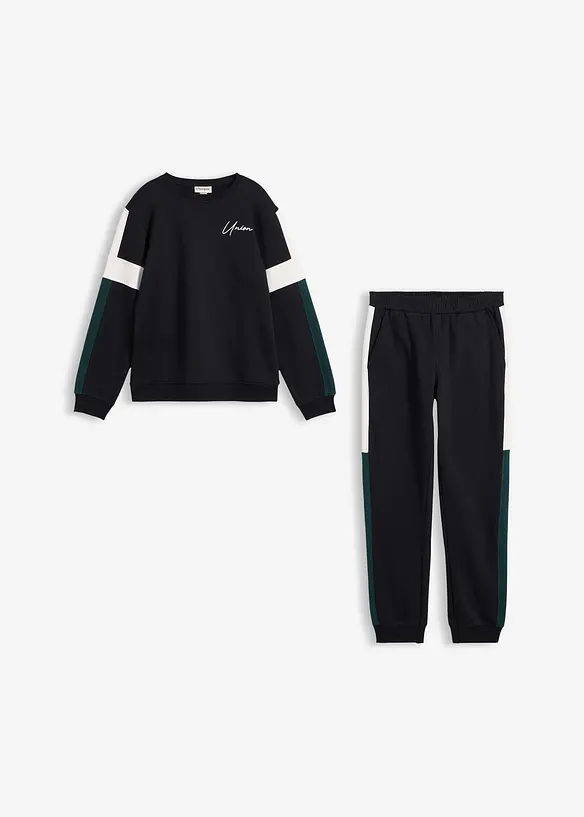 Ensemble surv&ecirc;tement 100% coton, bonprix