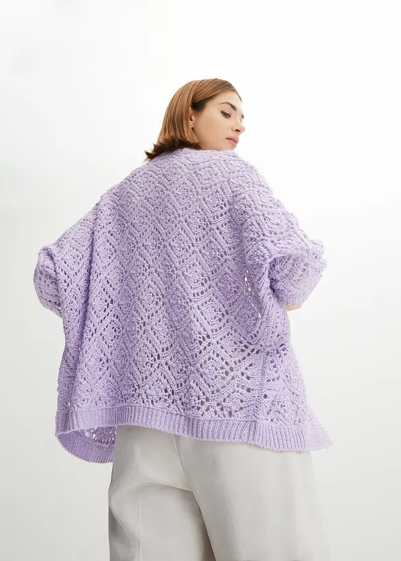 Gilet en maille ajour&eacute;e, bonprix