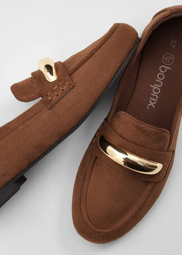 Mocassins aux d&eacute;tails m&eacute;talliques, bonprix