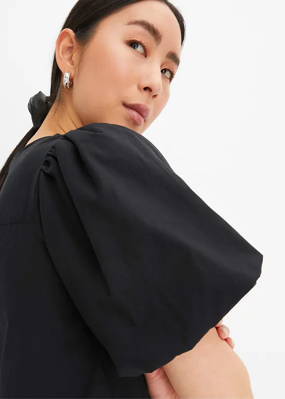 Robe midi tiss&eacute;e en coton, bonprix