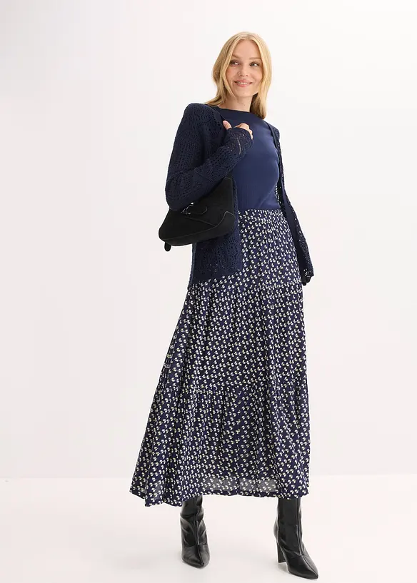 Gilet en maille ajour&eacute;e, bonprix