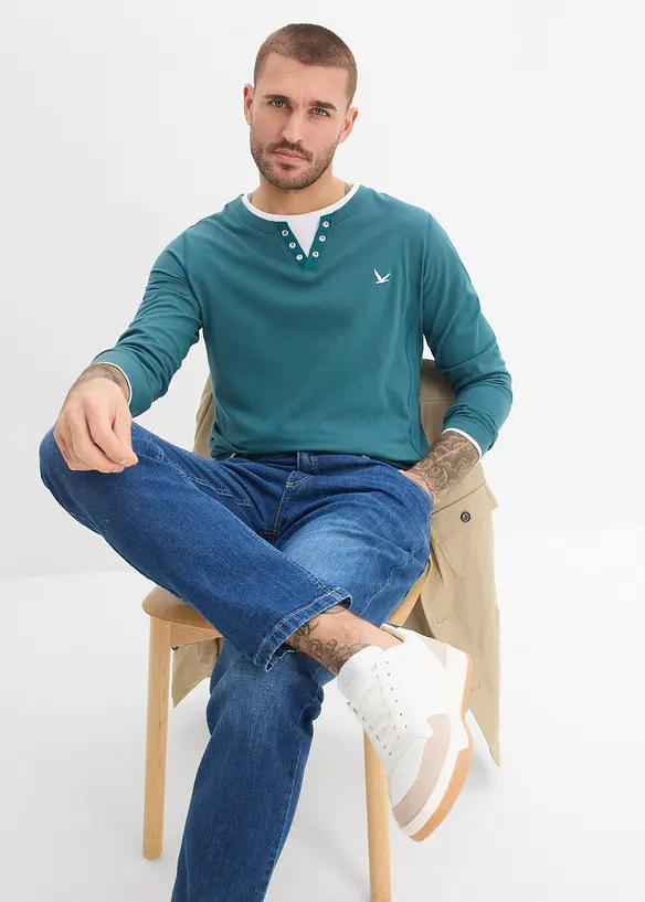 T-shirts manches longues, style 2en1, bonprix