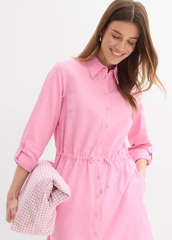 Robe-chemise en lin et coton, bonprix