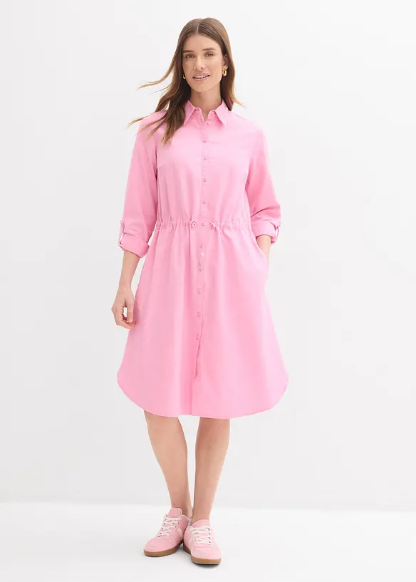Robe-chemise en lin et coton, bonprix