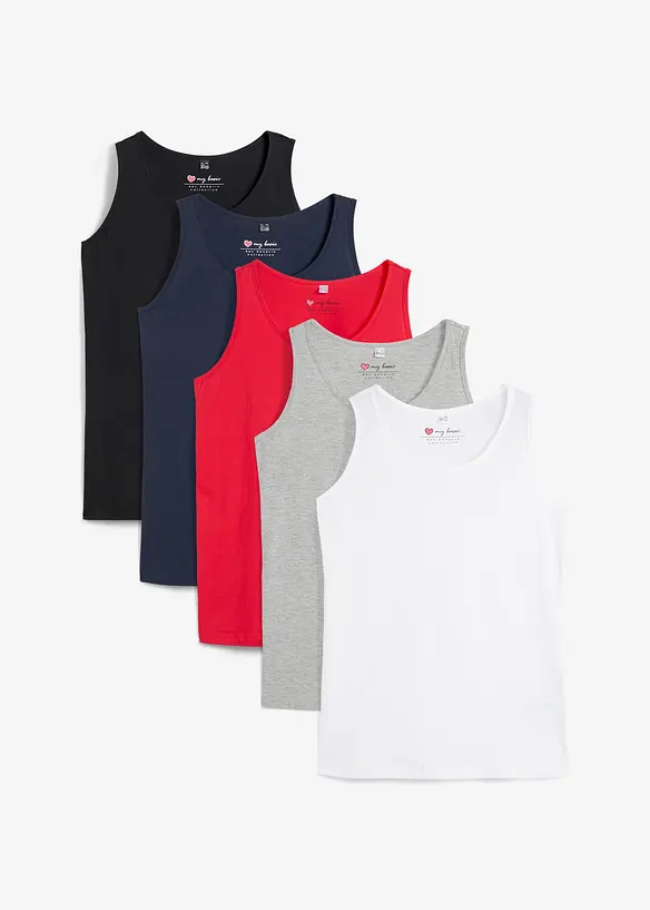Lot de 5 d&eacute;bardeurs longs 100% coton, bonprix